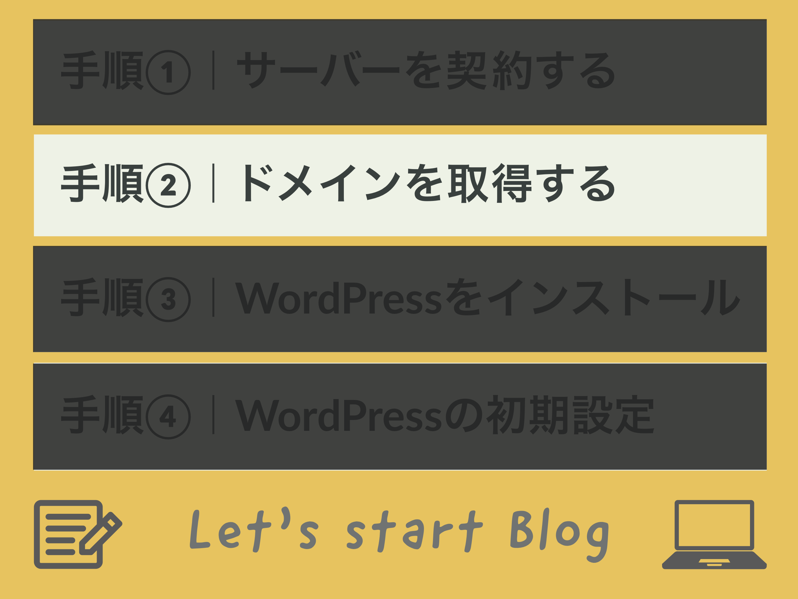 手順①|ドメインを取得する