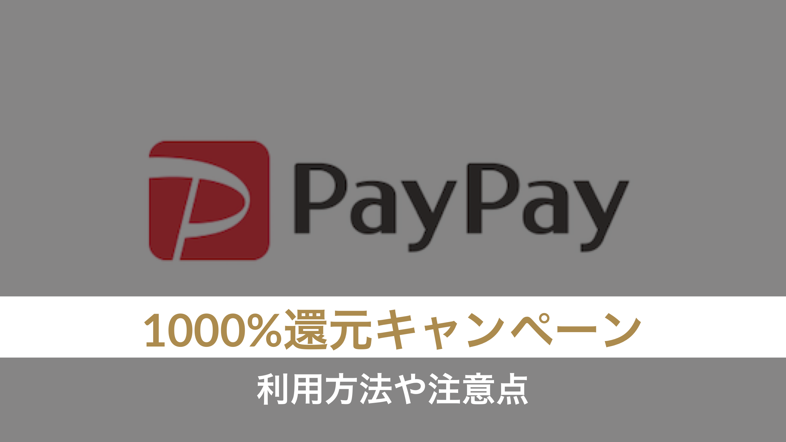 【衝撃】PayPay（ペイペイ）最大1000%還元キャンペーンの利用方法や注意点について