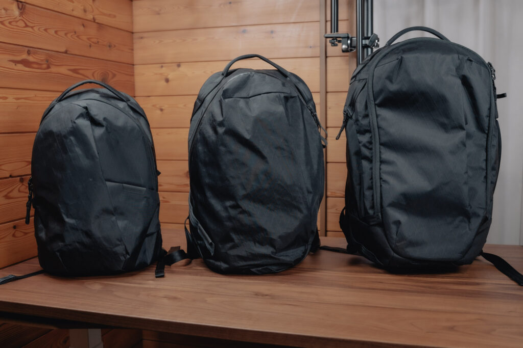 ABLE CARRY｜Thirteen ・Daily Plus・Max Backpackのサイズ感比較