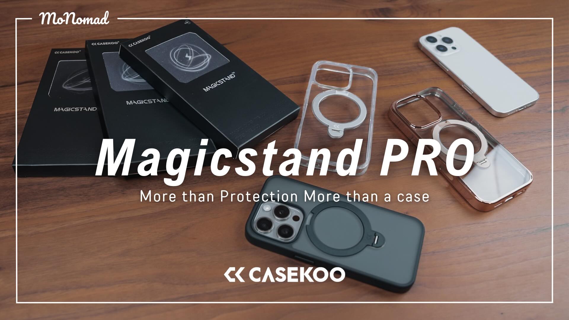 縦置き&横置き可能】CASEKOO Magicstand PROシリーズのiPhone