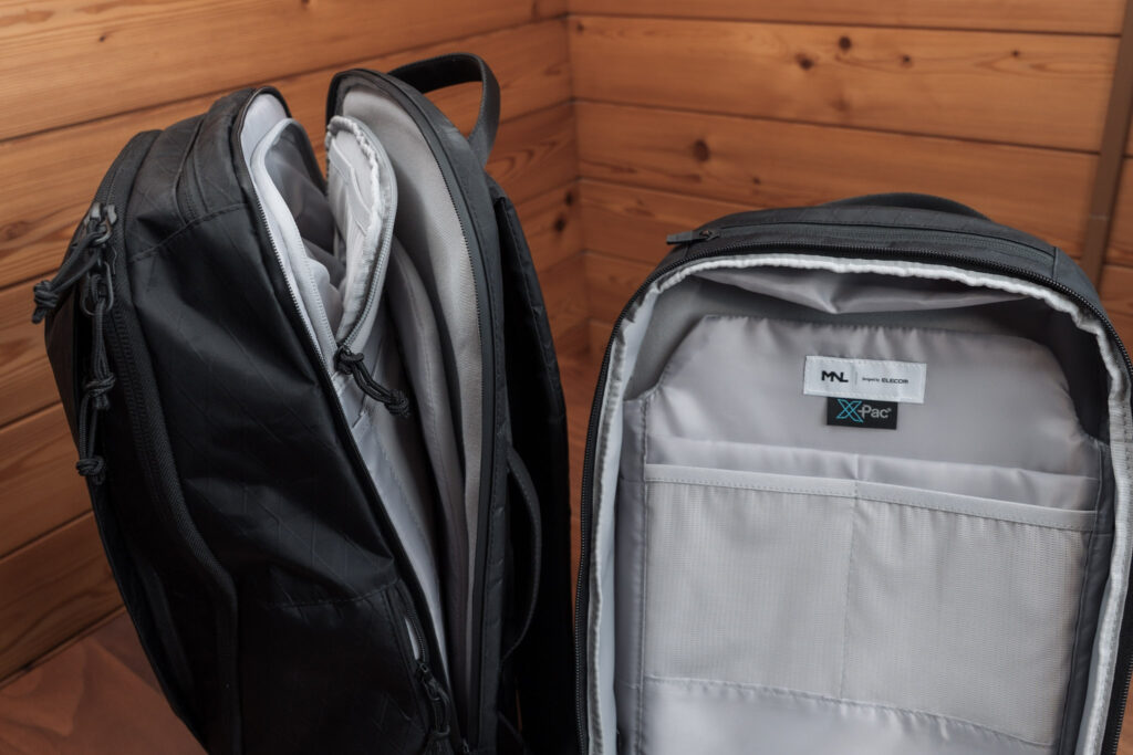 MNL CITY PACK LITE｜収納の違い