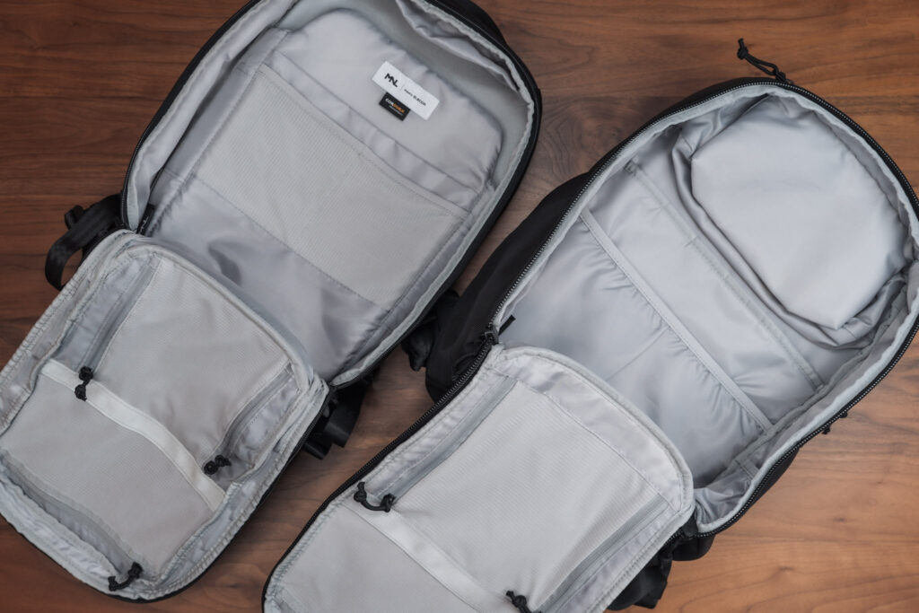 MNL CITY PACK LITE｜収納の違い